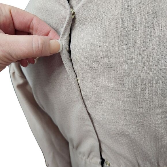 Homemade Amish Mennonite Apron Dress Girl 14 Modest Beige 36 Bust 28 Waist - Picture 7 of 12